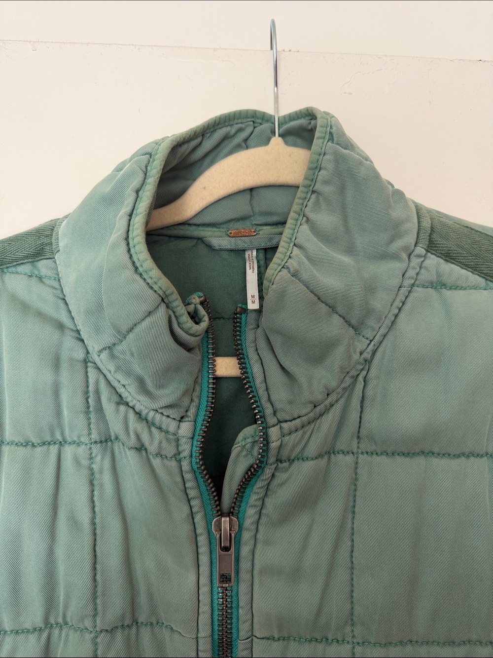 Free People Women’s M Teal Dolman Quilted Knit Jacket *see description - Picture 2 of 7